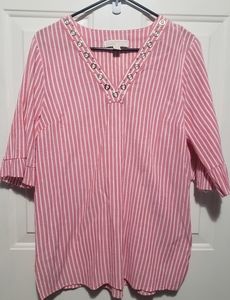 Michael Kors Caribbean pink tunic top size M